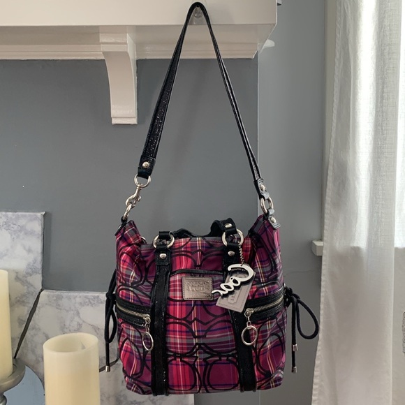 Coach Poppy Tartan Plaid Purse - Picture 7 of 14